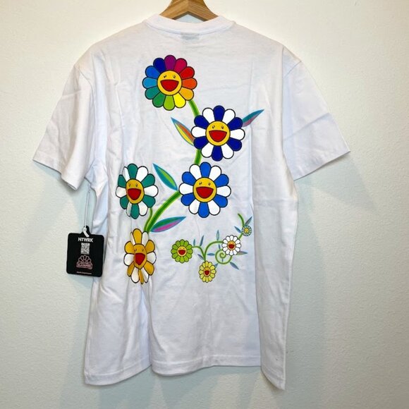 BLACKPINK + Takashi Murakami Flower Garden T-Shirt (White) Medium - Picture 1 of 2